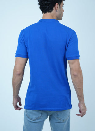 T-shirt Lacoste Classique en Coton-Bleu