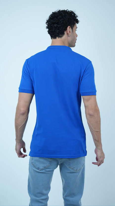 T-shirt Lacoste Classique en Coton-Bleu