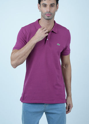 T-shirt Lacoste Classique en Coton-Violet