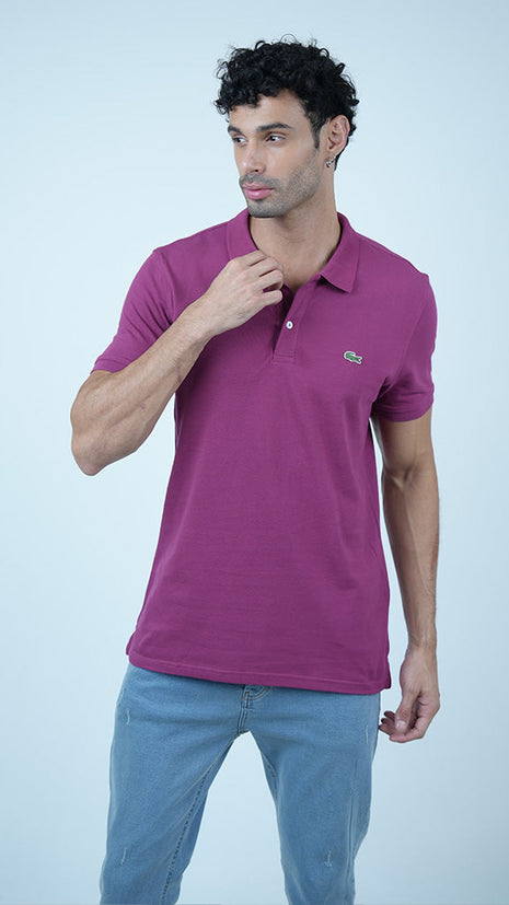 T-shirt Lacoste Classique en Coton-Violet