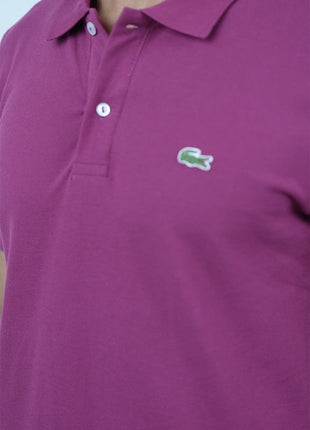 T-shirt Lacoste Classique en Coton-Violet