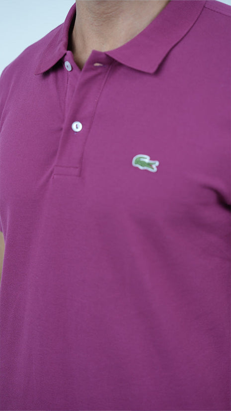 T-shirt Lacoste Classique en Coton-Violet