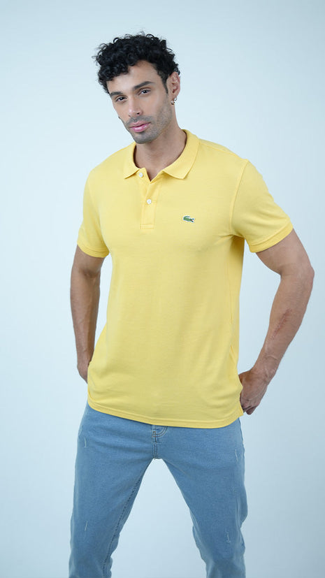 T-shirt Lacoste Classique en Coton-Jaune