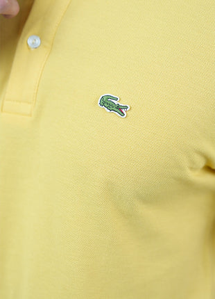 T-shirt Lacoste Classique en Coton-Jaune