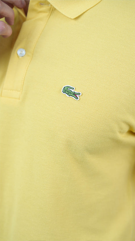 T-shirt Lacoste Classique en Coton-Jaune