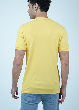 T-shirt Lacoste Classique en Coton-Jaune