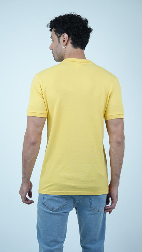 T-shirt Lacoste Classique en Coton-Jaune