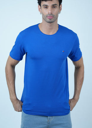 T-shirt Tommy Classique en Coton-Bleu