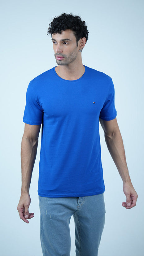 T-shirt Tommy Classique en Coton-Bleu