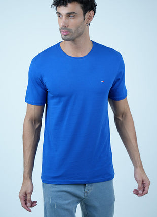 T-shirt Tommy Classique en Coton-Bleu