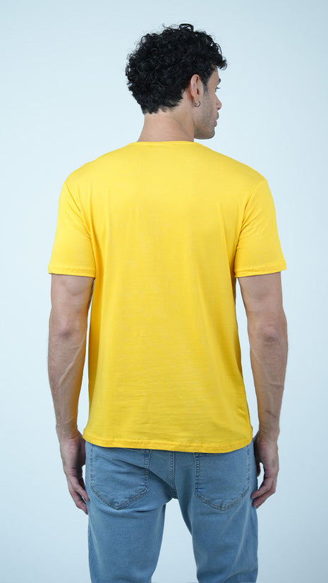 T-shirt Tommy Classique en Coton-Jaune