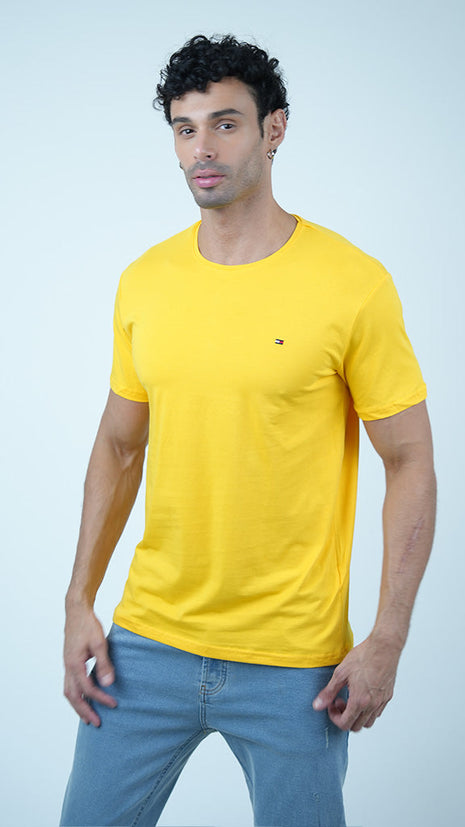 T-shirt Tommy Classique en Coton-Jaune