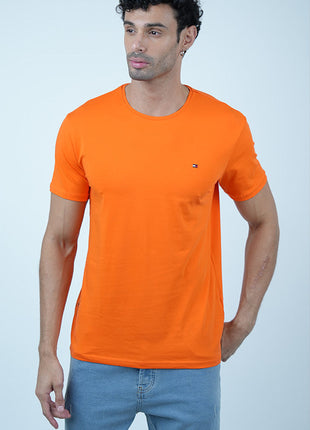 T-shirt Tommy Classique en Coton-Orange