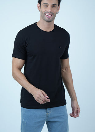 T-shirt Tommy Classique en Coton-Noir