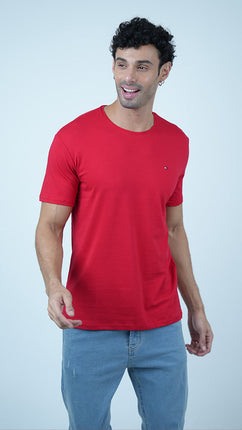 T-shirt Tommy Classique en Coton-Rouge