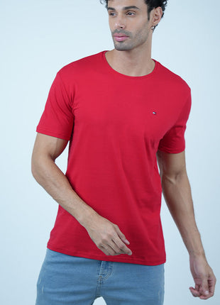 T-shirt Tommy Classique en Coton-Rouge