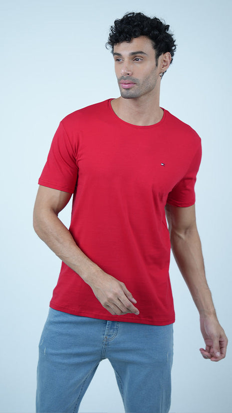 T-shirt Tommy Classique en Coton-Rouge