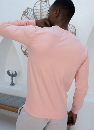 Sweatshirt Rose à Manches Longues