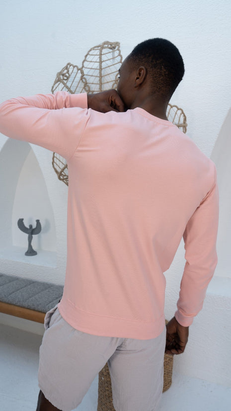 Sweatshirt Rose à Manches Longues