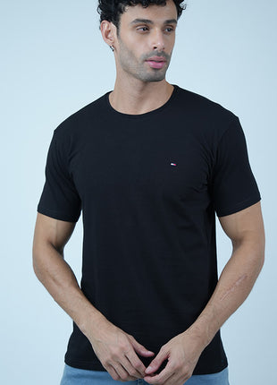 T-shirt Tommy Classique en Coton-Noir