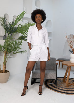 Ensemble Short et Chemisier Blanc