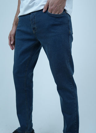 Jean Slim Classique en Denim Bleu