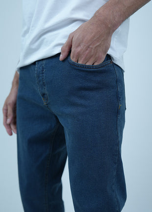 Jean Slim Classique en Denim Bleu