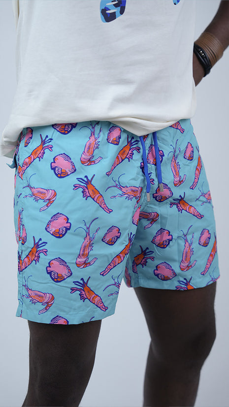 Short De Bain 'Motif Crustacés'