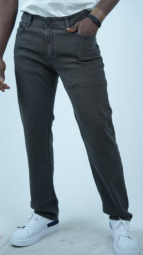 Pantalon en Denim Gris Classique