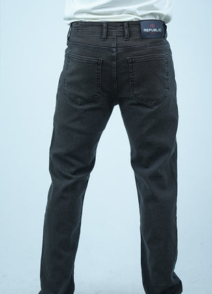 Pantalon en Denim Gris Classique