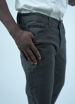 Pantalon en Denim Gris Classique