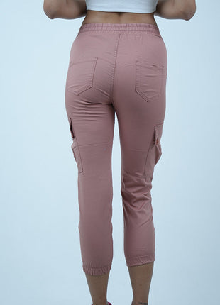 Pantalon Cargo pour Femmes-Rose