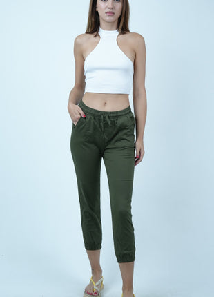 Pantalon Jogger en Vert Olive