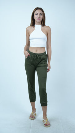 Pantalon Jogger en Vert Olive