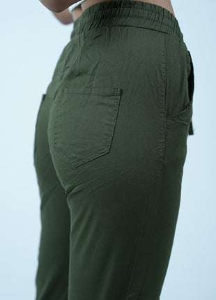 Pantalon Jogger en Vert Olive