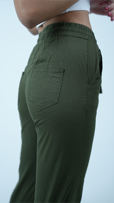 Pantalon Jogger en Vert Olive