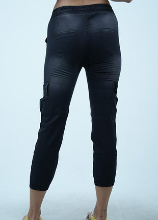 Pantalon Cargo pour Femmes-Noir