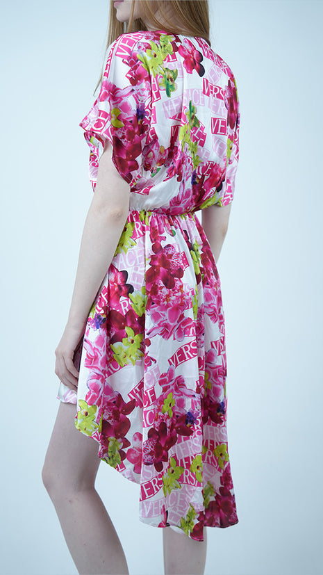 Robe fleurie Versace-Multicolore Clair