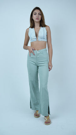 Pantalon Palazzo Blue Clair