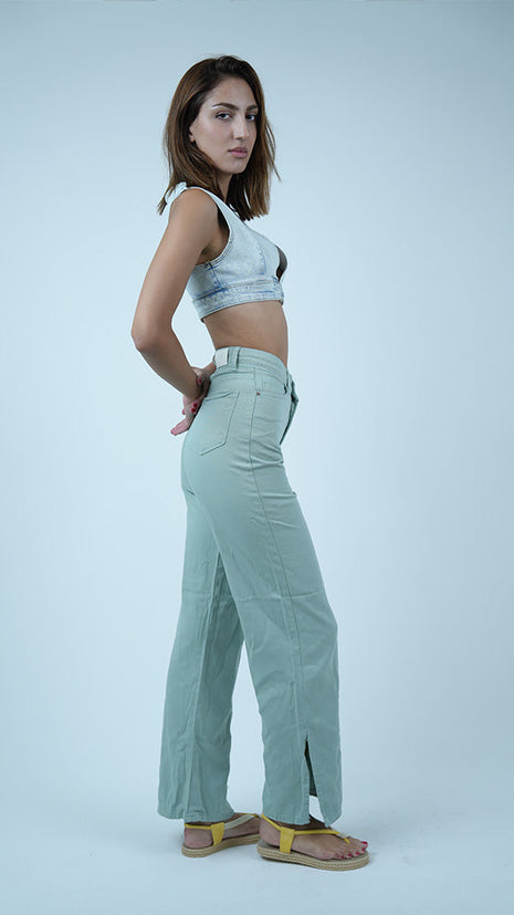 Pantalon Palazzo Blue Clair