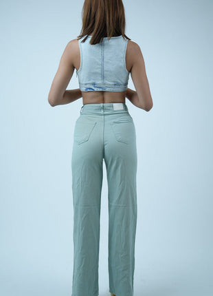 Pantalon Palazzo Blue Clair