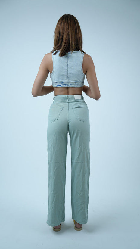 Pantalon Palazzo Blue Clair