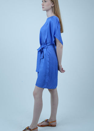 Robe Tunique en Lin-Bleu