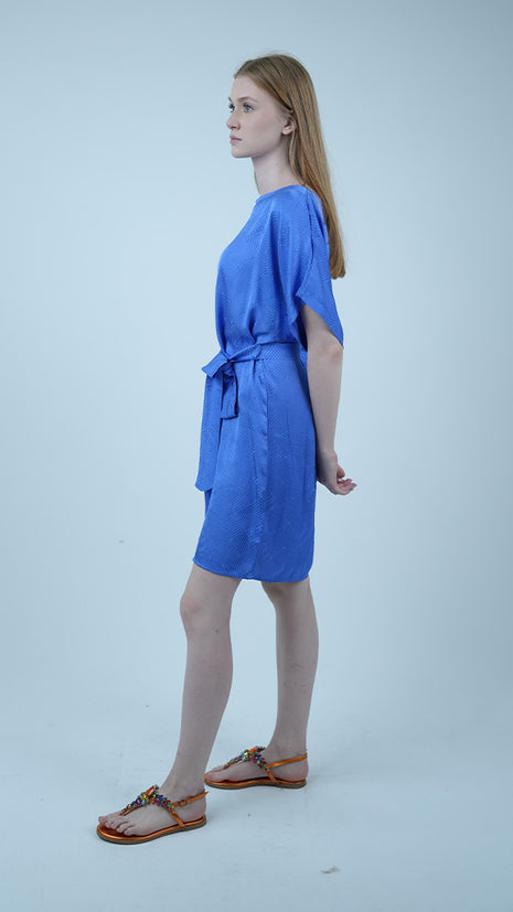 Robe Tunique en Lin-Bleu