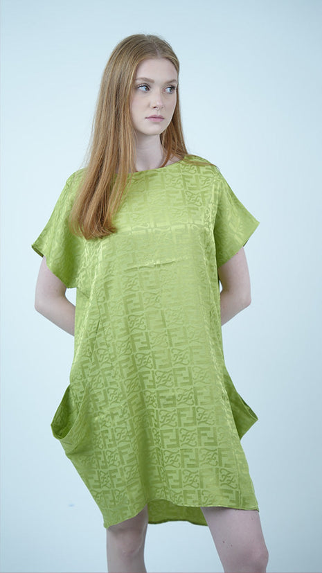 Robe D'été Fendi-Verte