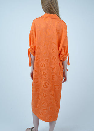 Robe Chemise Monogramme-Orange