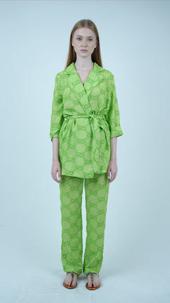 Ensemble de Détente Chic à Imprimé Gucci-Vert