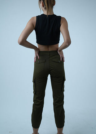 Pantalon Cargo pour Femmes-Vert