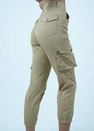 Pantalon Cargo pour Femmes-Beige