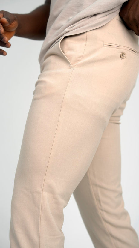 Pantalon Slim Fit Beige